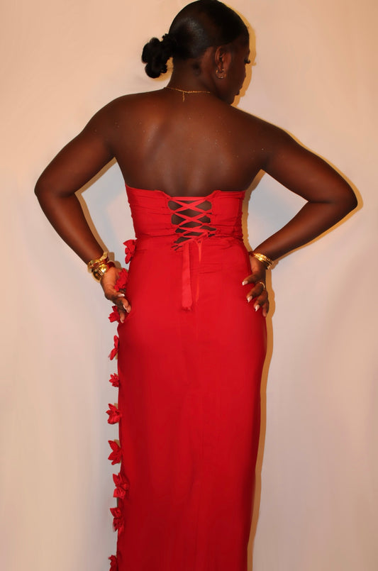 Off Shoulder Flower Dress