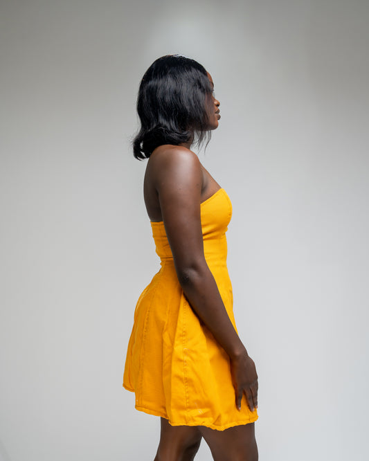 Marigold Strapless Mini Dress