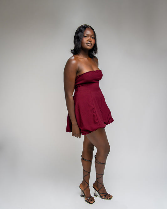Wine toned wonder mini dress