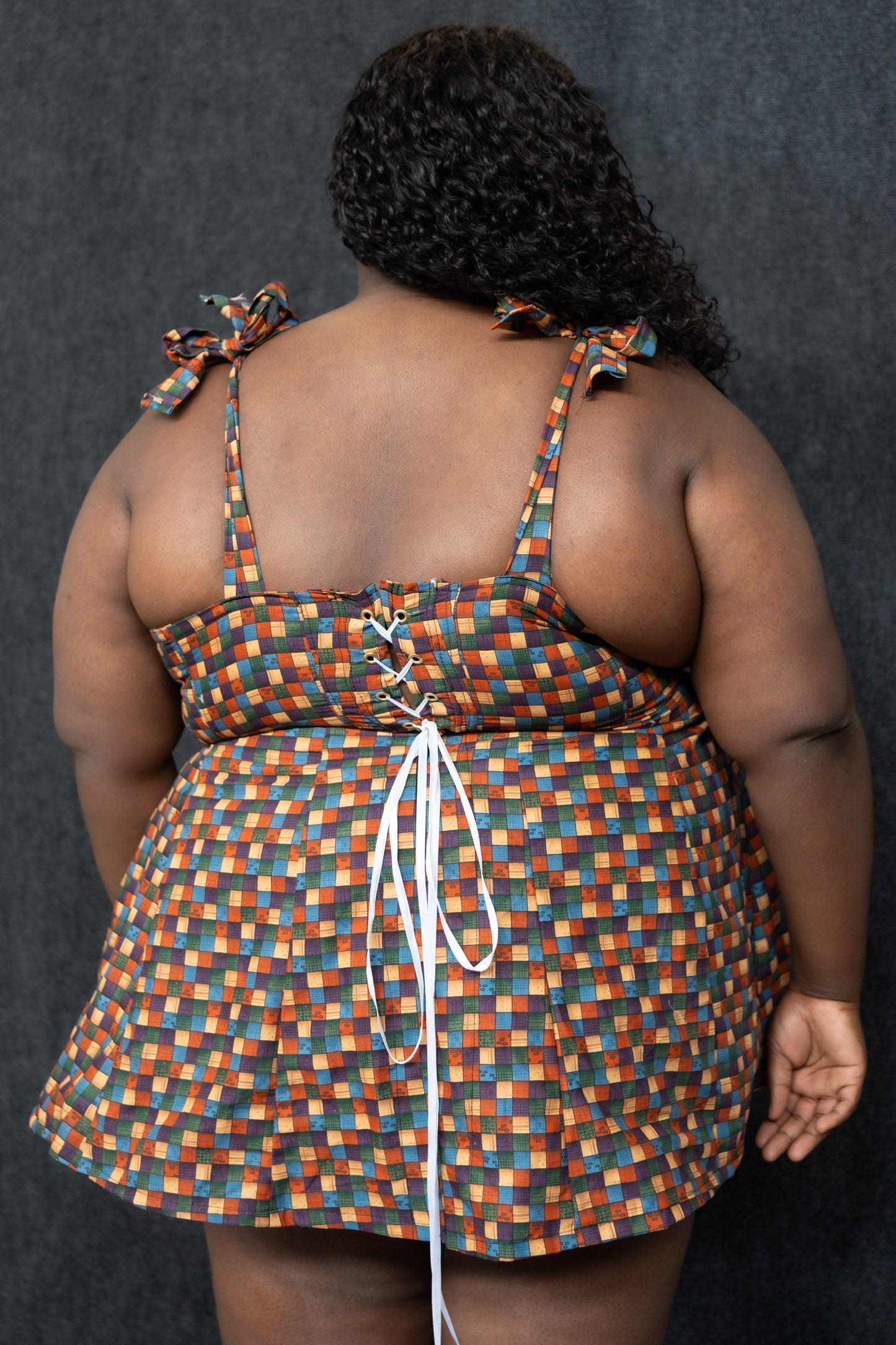 Printed Corset Babydoll Dress
