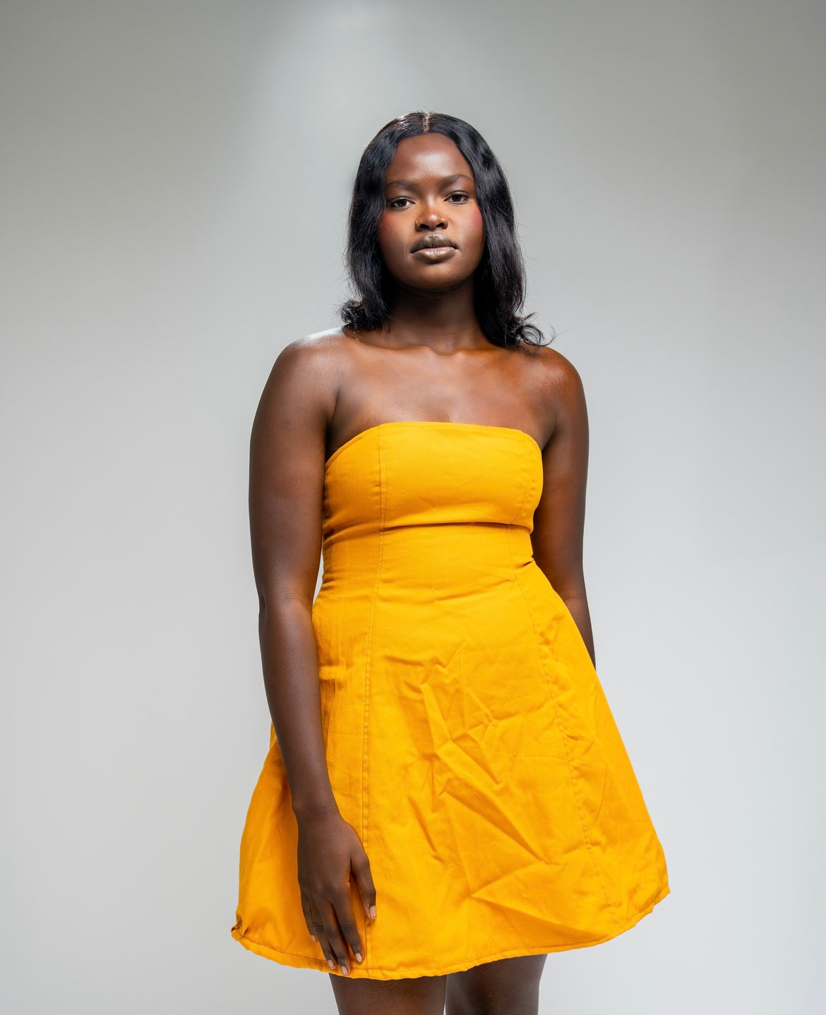 Marigold Strapless Mini Dress