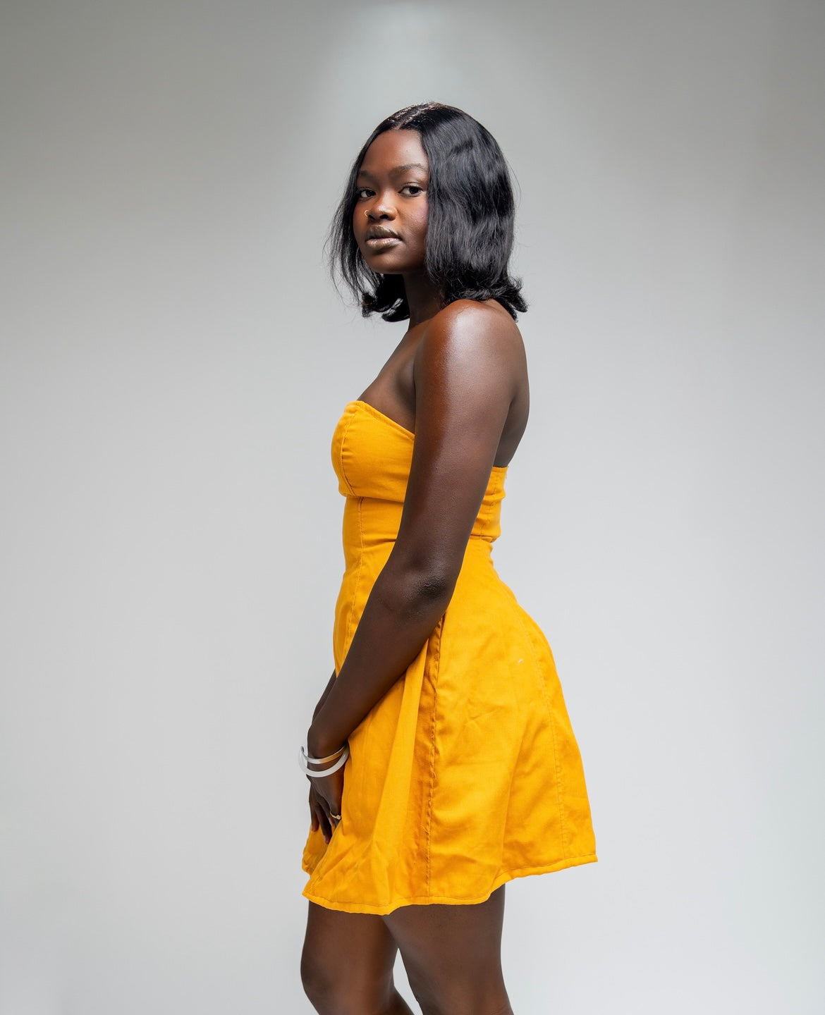 Marigold Strapless Mini Dress